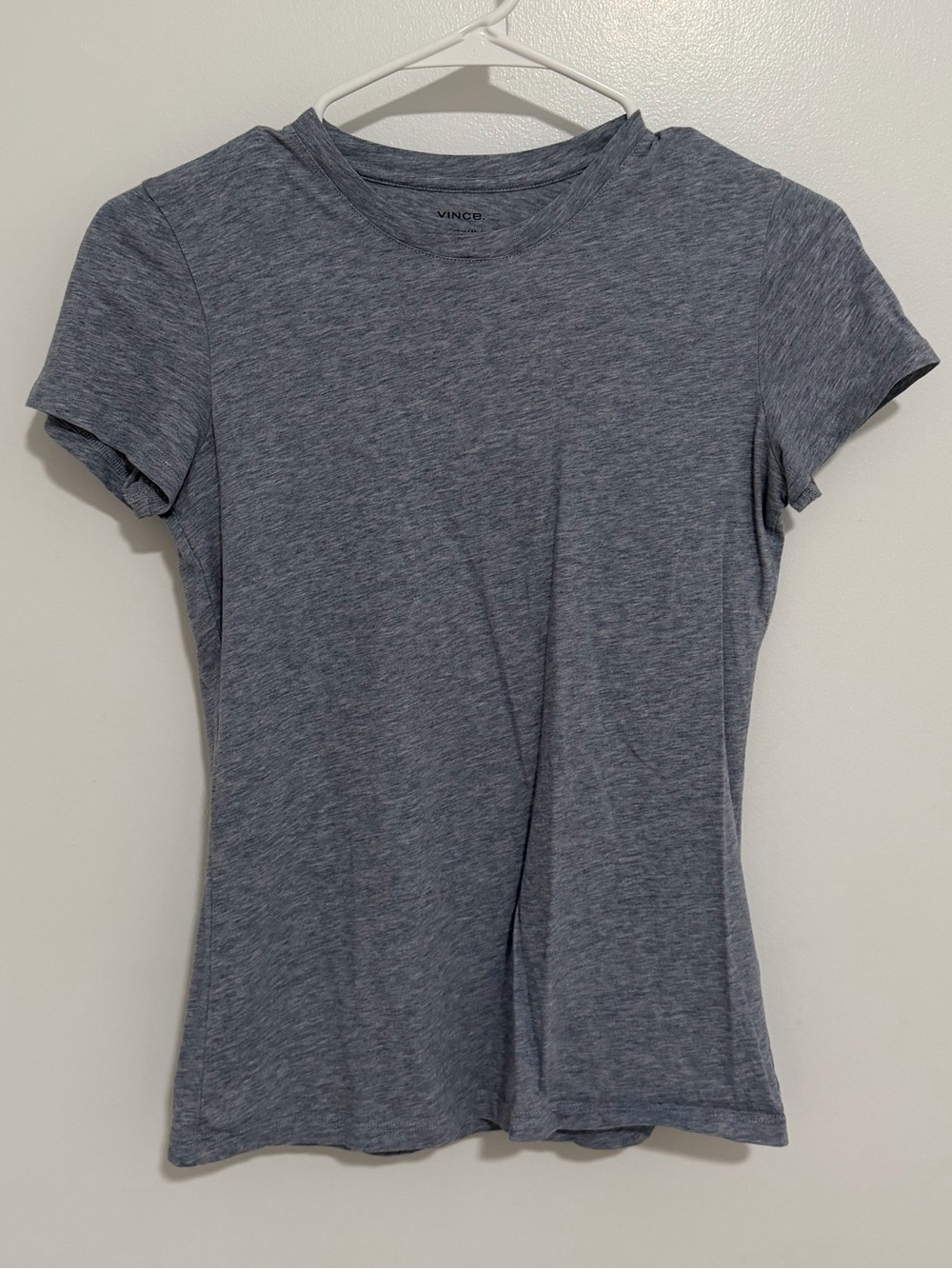 Vince Heather Light Blue Short Sleeve Crew Tee